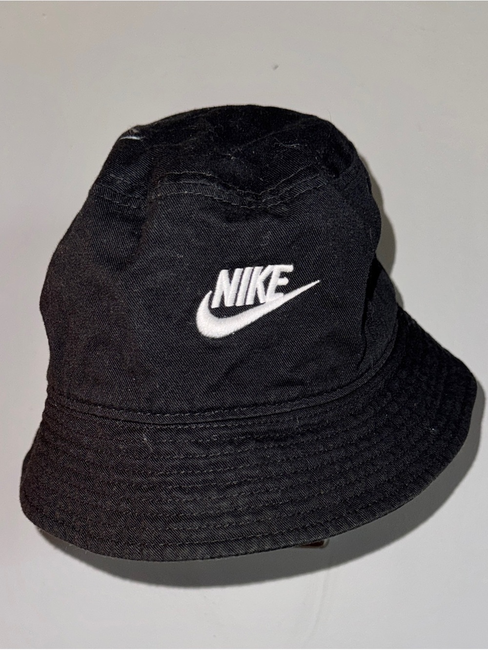 Nike Black Bucket Hat with White Swoosh
